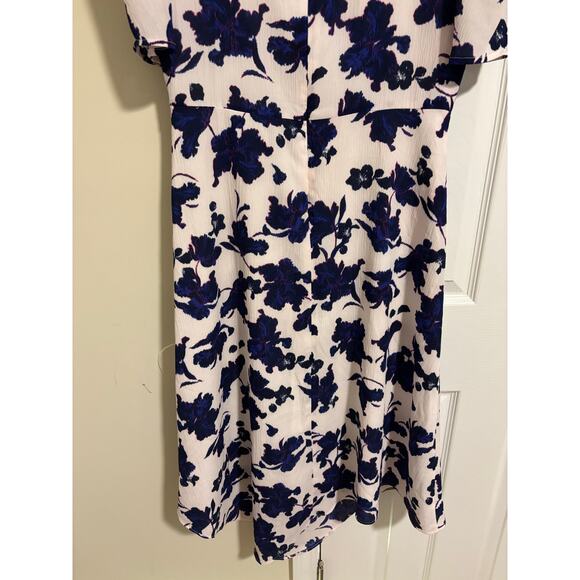 Halogen fiona floral midi puff sleeve dress sz small - Picture 8 of 11